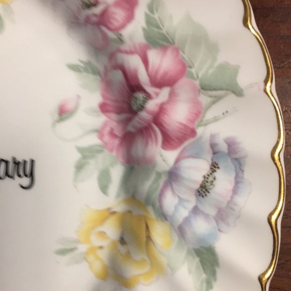 20th Anniversary New Porcelain Plate Fine Bone - Picture 2 of 5